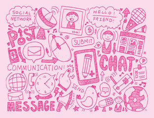 doodle communication background