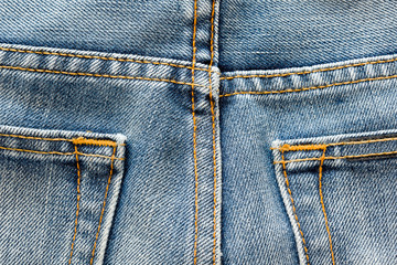 Jeans texture with seam