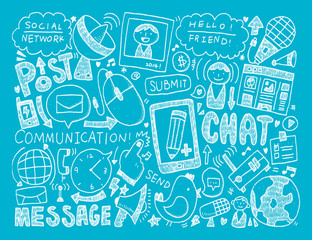 doodle communication background