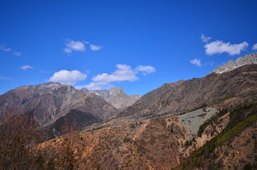 Fototapeta premium High Mountain Range in Yunnan, China
