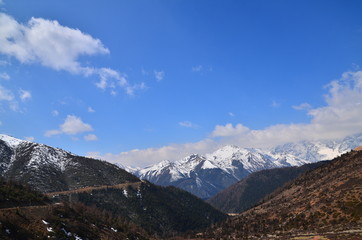 High Mountain Range in Yunnan, China
