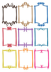 Simple border designs with different colors