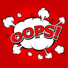 Oops! - Commic Speech Bubbel, Cartoon