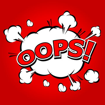 Oops! - Commic Speech Bubbel, Cartoon