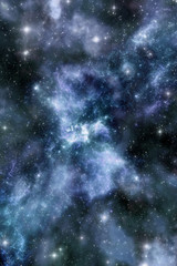 Nebula and starfield background - 66729491