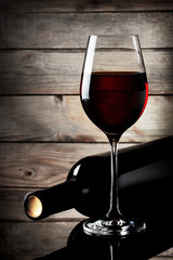 Glass of red wine