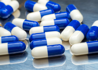 heap of colorful pills  medical background