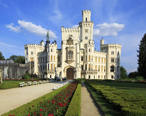 Fototapeta na wymiar Beautiful Hluboka Castle in Czech Republic.