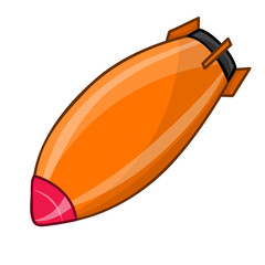 rocket bomb isolated illustration
