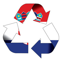 Recycle symbol flag - Croatia