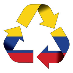 Recycle symbol flag - Colombia