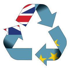 Recycle symbol flag - Tuvalu