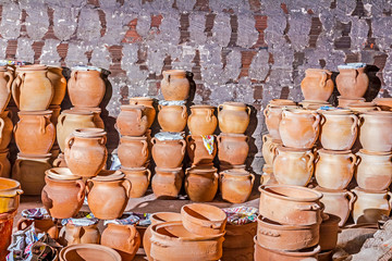Fototapeta na wymiar Freshly baked pottery
