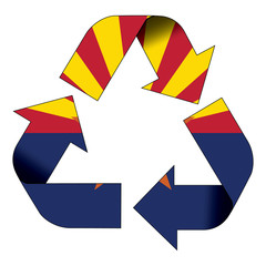 Recycle symbol flag - Arizona