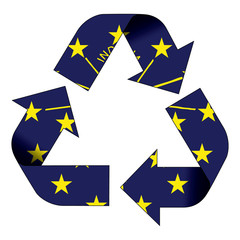 Recycle symbol flag - Indiana
