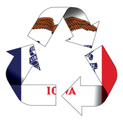 Recycle symbol flag - Iowa