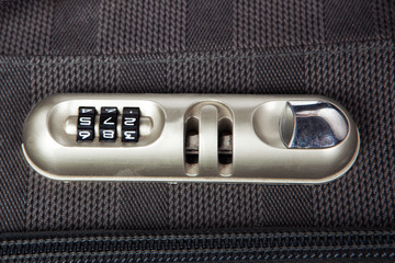 combination lock on suitcase