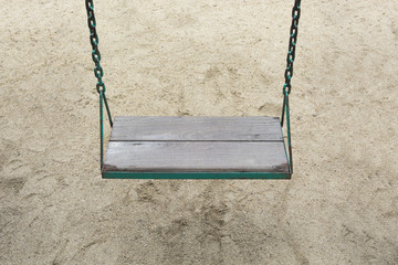 Swing in garden playground