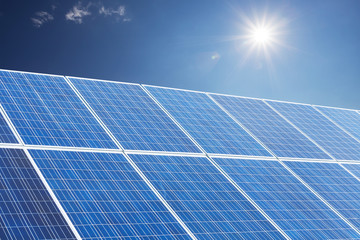 Solar panel produces green,environmentally friendly energy from