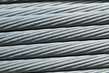 closse up steel wire rope cable background