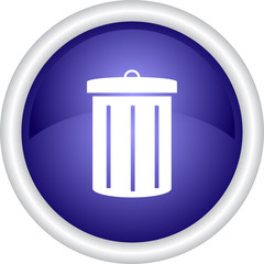 Векторная иконка с изображением мусорного бака