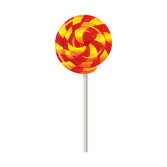 Candy on a stick, spinner, spiral. vector.