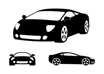 Vector luxury car silhouettes