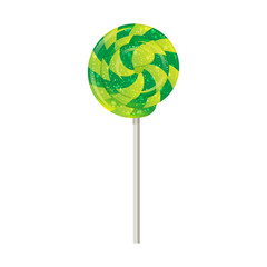 Candy on a stick, spinner, spiral. vector.