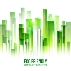 Eco friendly green city background
