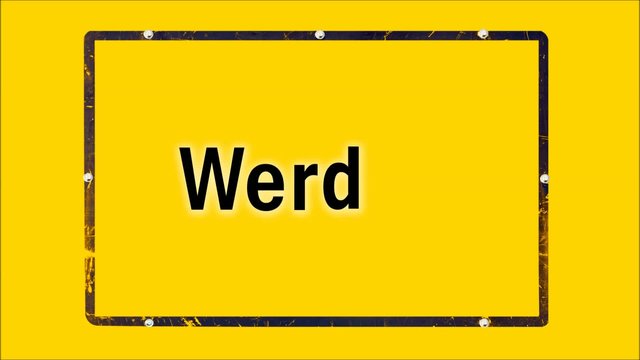 Werdau Ortseingangsschild