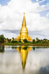 Naklejka premium Sriwiengchai pagoda in Lamphun Thailand