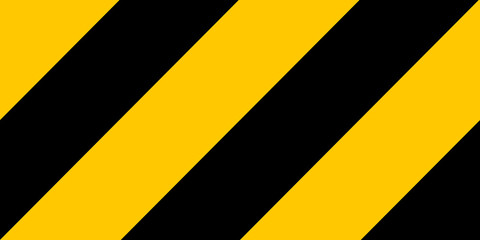 Warning black and yellow hazard stripes texture