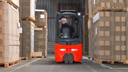 Forklift driving backwards © corepics