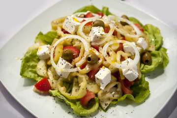 Salad Stills: Greek Salad - Stock Image