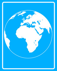 white icon Planet Earth