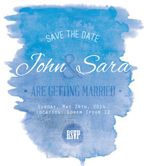 Watercolor Wedding Invitation Card