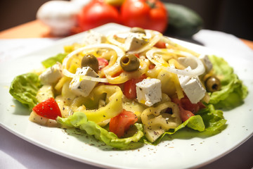 Salad Stills: Greek Salad - Stock Image