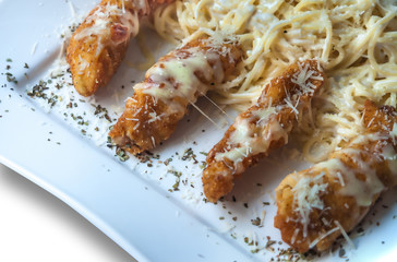 Rolled meat with French friesse