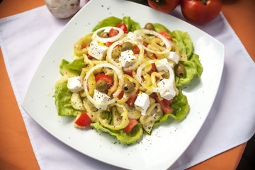 Salad Stills: Greek Salad - Stock Image