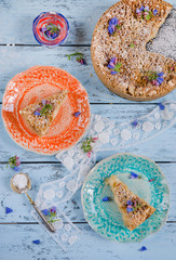 Home-made crumble pie