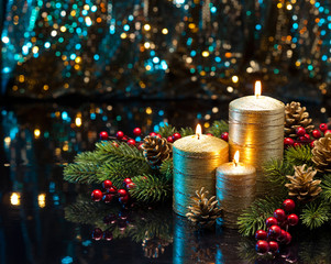 Three golden Candles