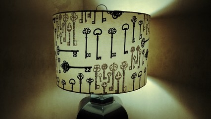 Old Key Lamp Shade