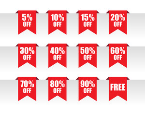 Discount paper tag labels