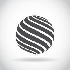 Abstract swirl sphere globe symbol