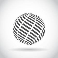 Abstract swirl sphere globe symbol