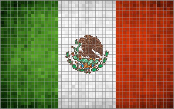 Mosaic Flag of Mexico