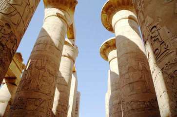 Great Hypostyle Hall at the Temples of Karnak .Luxor, Egypt