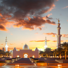 Sheikh Zayed mosque in Abu Dhabi, United Arab Emirates