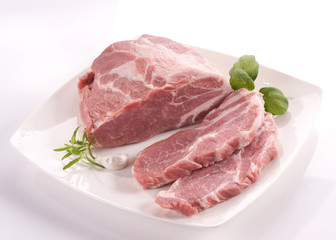 Raw pork neck