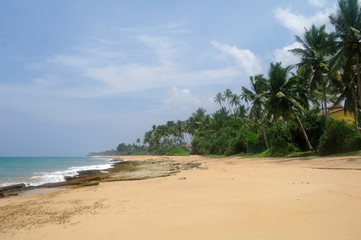 Fototapeta na wymiar Tropical paradise beach. Sri Lanka